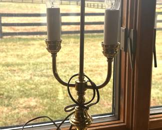 Vintage Brass Bouillotte Lamp