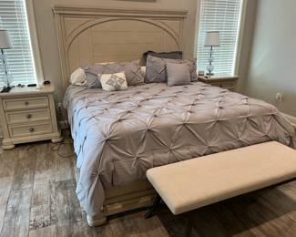 King size bed, nightstand