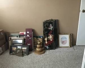 Lots of pictures/wall decor.