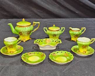10 Piece Miniature Porcelain Tea Set