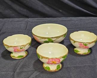 Franciscan Desert Rose 1 Sauce Bowl & 3 Sherbets
