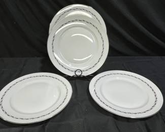 4 Heinrich H & C Silver Wreath Dinner Plates