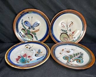 4 Tanala Ken Edwards Mexican Pottery Plates