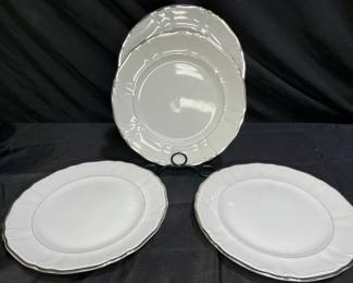 4 Harmony House Silver Sonata Dinner Plates