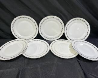 7 Heinrich H & C Silver Wreath Bread Plates