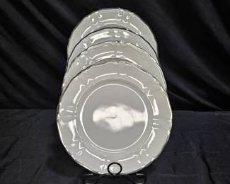 4 Harmony House Silver Sonata Dinner Plates