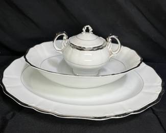 Silver Sonata Sugar, Platter & Serving Bowl