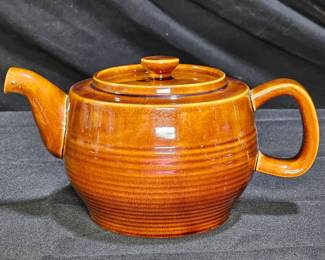 Arthur Wood Brown Ribbed Tea Pot