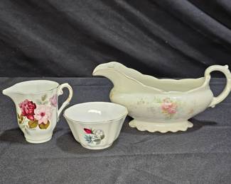Grindley Gravy Boat & Royal Grafton Sugar Creamer