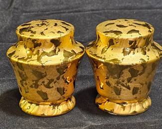 "Weeping Gold" 22K Gold Finish Salt & Pepper Set