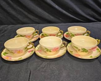 Franciscan Desert Rose 6 Cups & 6 Saucers