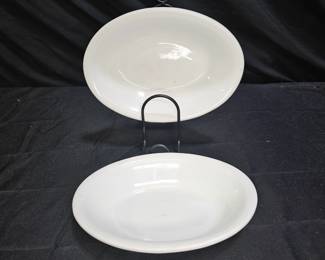 2 J & G Meakin & Co. Ironstone Oval Serving Bowls