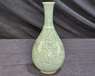 Korean Celadon Porcelain Maebyeong Vase