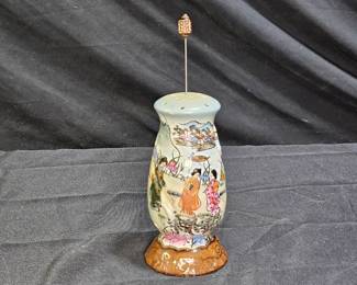 Antique Nippon Hat Pin Holder with Hat Pin