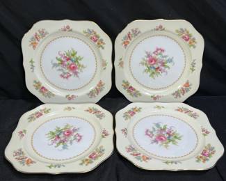 4 Noritake Empire Square Salad Plates