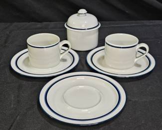 Dansk Bistro 3 Saucers, 2 Mugs, & 1 Sugar Bowl
