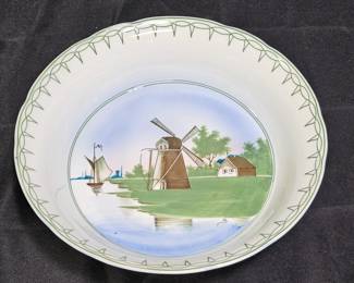 S & C LaHaye Hand Painted Porcelain Serving Bowl