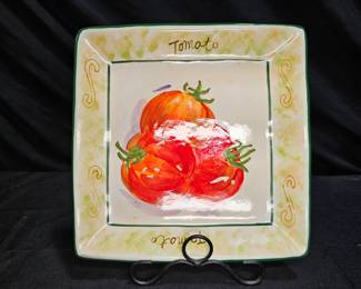 Fresco Mercado Tomato Square Plate