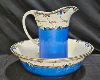 Vintage 1930's Burleigh Wash Basin & Pitcher