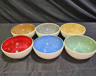 6 Laurie Gates Sierra Stoneware Deep Ceramic Bowls