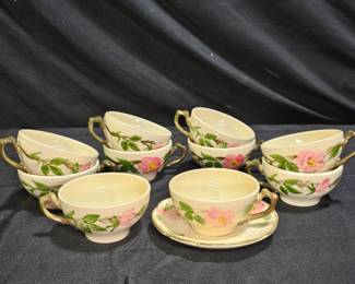 Franciscan Desert Rose 10 Tea Cups & 1 Saucer