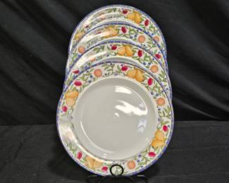 4 Dansk Fiance Fruits Dinner plates