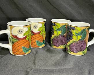 4 Dansk Cornucopia Dinnerware mUGS