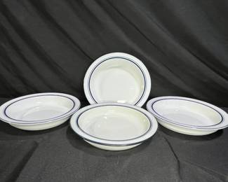 4 Dansk Christianshavn Blue Cereal Bowls    