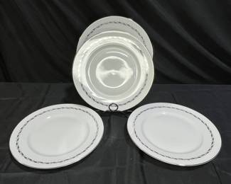 4 Heinrich H & C Silver Wreath Dinner Plates
