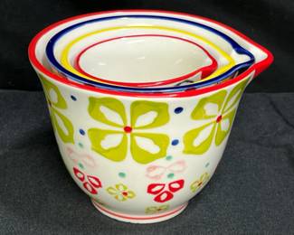 Creative Co-op Stoneware Measuring Cup Set of 4