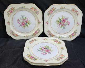 4 Noritake Empire Square Salad Plates