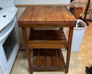Hand made Kitchen island. With butcher block top 