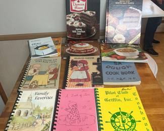 Various cookbooks location kitchen 