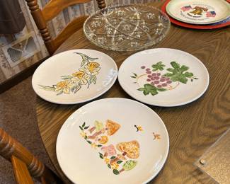 Hand painted ceramic plates 