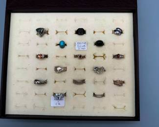 Sterling Silver Rings some gemstones