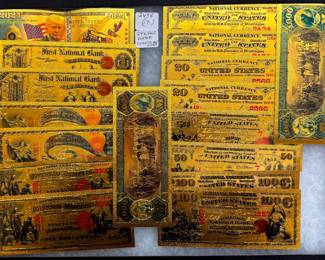 Gold Plated Collectible Notes