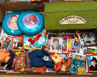 Sports cards and toys