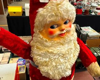 Vintage Plastic Face Santa Claus