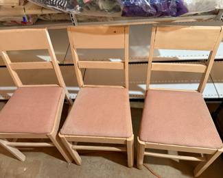 3 matching chairs