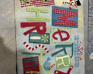 Small Christmas rug.