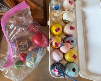 Various collectible eggs