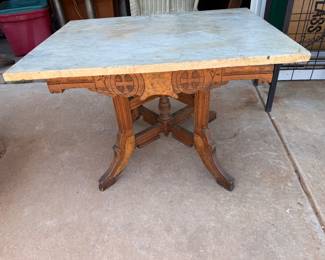 Small antique marble top table