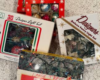 Vintage and New Ornament Sets for the Season.