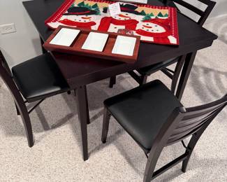 Black Wood Dining Table Set, Perfect for Entertaining