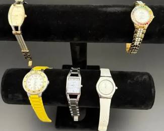 5 Womens Watches, Swatch, Casio, DKNY, Anne Klein, Armatron