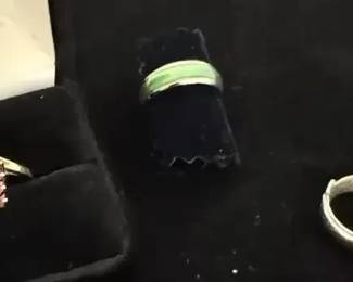 18kt White Gold Ring, 14kt Gold Bypass Diagonal Ruby Diamond Cluster Ring and more