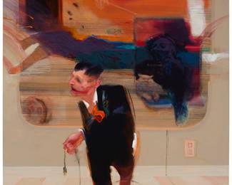 1146
Davis Birks
(b. 1957)
"Now What?"
Acrylic on canvas
Signed twice, titled, and dated, all verso: Davis © / Davis R. Birks / 10/31/86
63.5" H x 49.5" W
Estimate: $1,500 - $2,000