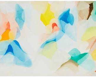 1036
Alice Baber
(1928-1982)
"The Royal Court of the Jaguars," 1979
Oil on canvas
Signed, titled, and dated on the canvas overlap: Alice Baber 1979; numbered "#135" on the upper portion of the stretcher
36" H x 72" W
Estimate: $50,000 - $70,000