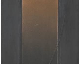1064
Eric Orr
(1939-1998)
"Gold Door," 1979
Embossed lead relief with gold leaf on wood backing
A trial proof, aside from the edition of 25
With the incised signature, date, and inscribed "Trial Proof" in the lower right and left corners: Orr '79; Cirrus Editions, Los Angeles, CA, pub., with their work number, 257CM-EO79, in pencil, verso
24" H x 17" W
Estimate: $1,000 - $1,500