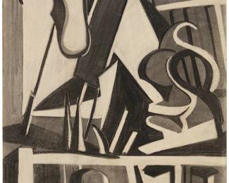 1041
Charles Houghton Howard
(1899-1978)
Untitled abstract
Charcoal on illustration boad
Signed lower right: Howard
Image/Sheet: 24" H x 19" W
Estimate: $2,500 - $3,500
